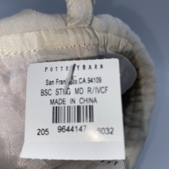 Pottery Barn Sam Velvet Stocking Christmas Monogram Holiday Xmas Red Cream - Picture 3 of 11